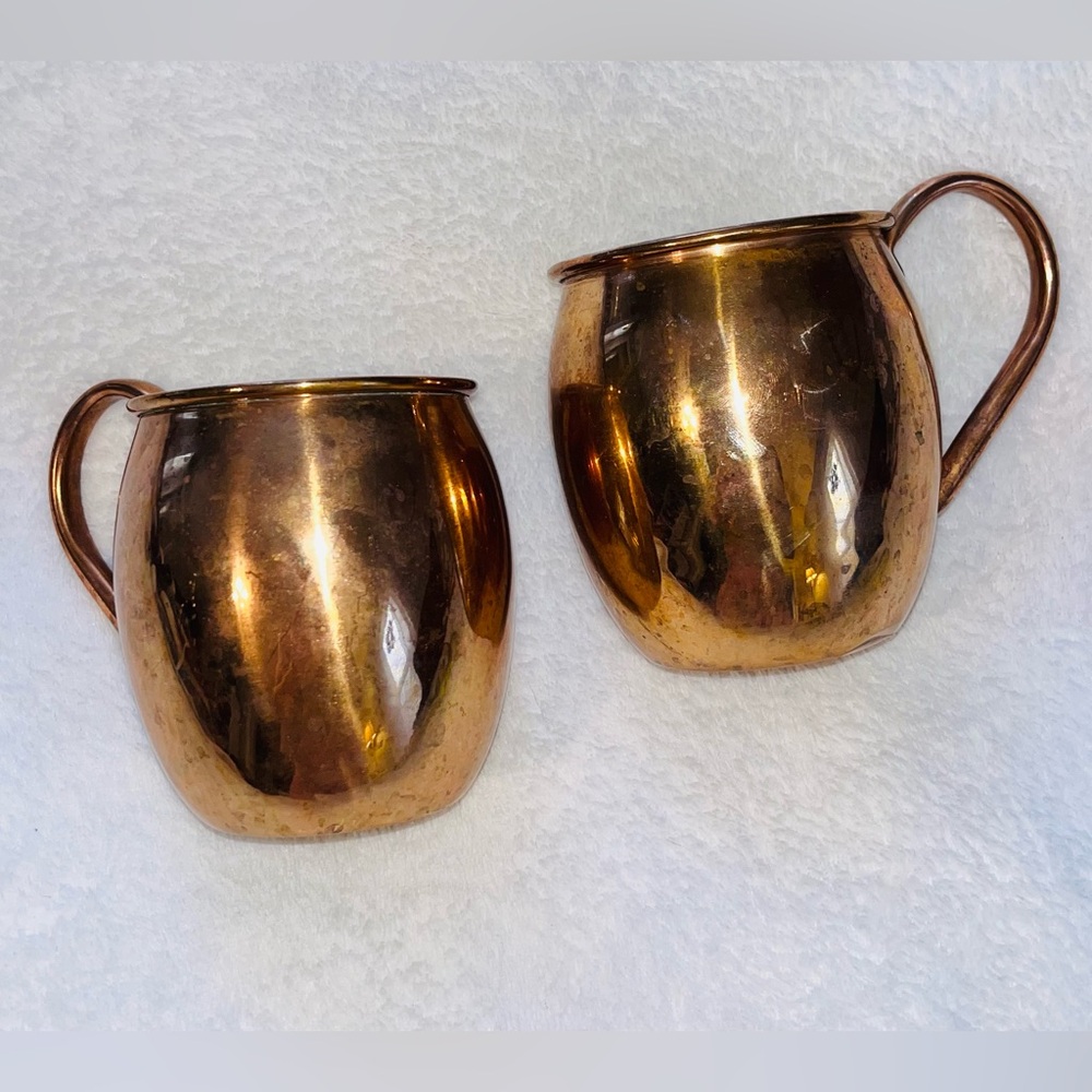 Copper Moscow Mule Mugs Set of two Vintage